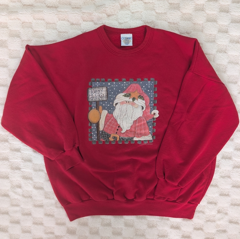 Cozy Soft Festive Red Santa Sweater